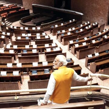 PM Makes A Surprise Stop At New Parliament Building, Inspects Work