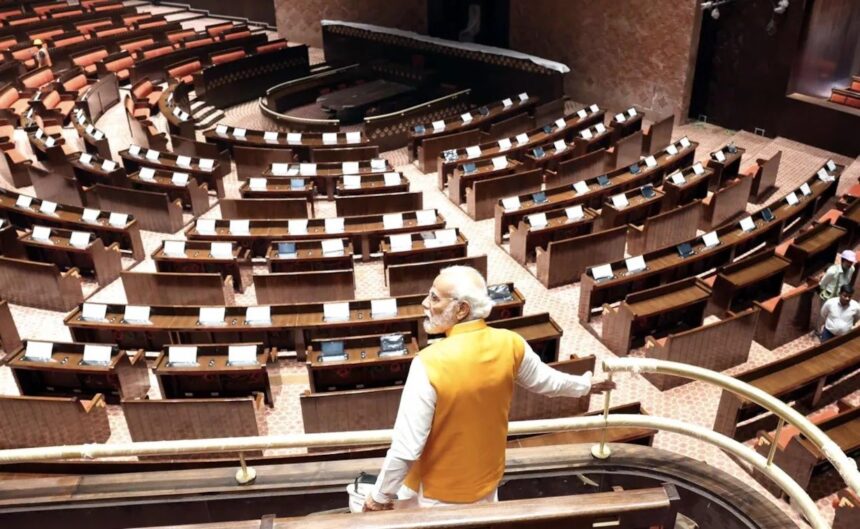 PM Makes A Surprise Stop At New Parliament Building, Inspects Work