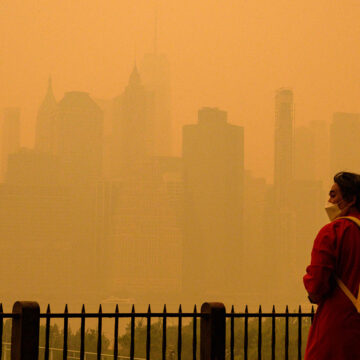 In pictures: Smoke from wildfires turns North American skies orange