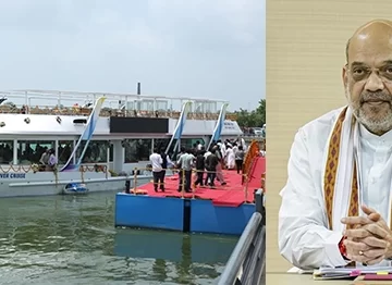 Amit Shah Inaugrates “Akshar River Cruise” On Sabarmati Riverfront