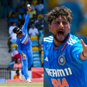 Kuldeep and Jadeja shine as Ind steamroll WI in first ODI