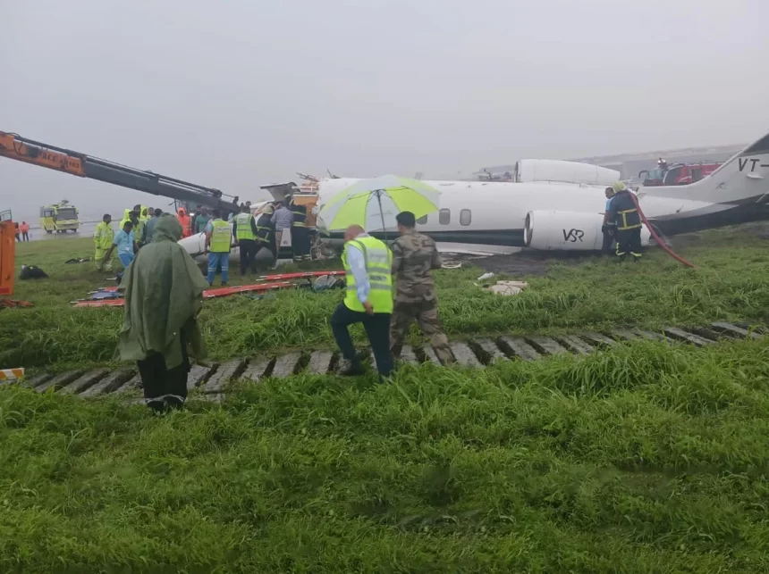 8 injured after private aircraft skids off Mumbai airport runway
