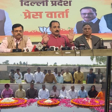 Delhi BJP leaders hold prayer meeting at Rajghat to ‘liberate’ people from clutches of ‘corrupt’ AAP govt