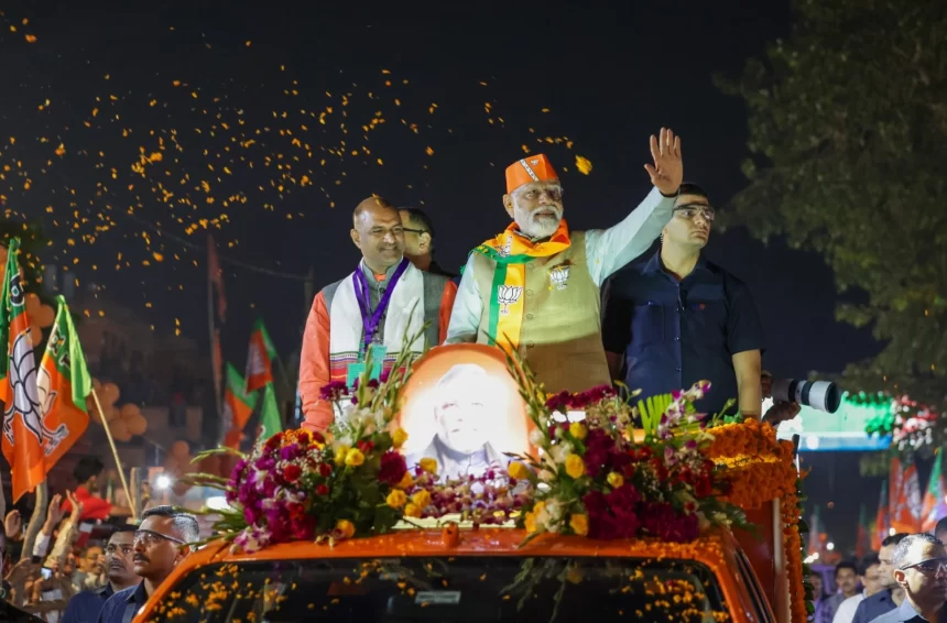 A vibrant Road Show held By PM Modi In Jaipur: Rajasthan Elections