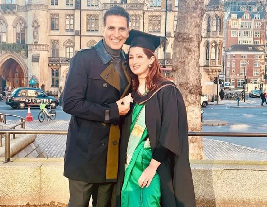 Akshay gets emotional as ‘superwoman’ Twinkle graduates from University of London