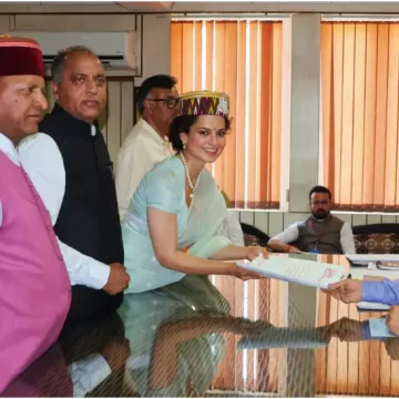Kangana Ranaut files nomination from Mandi