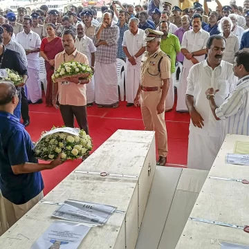 Kuwait fire: Mortal remains of 31 Indians received at Kochi airport, political leaders pay tributes