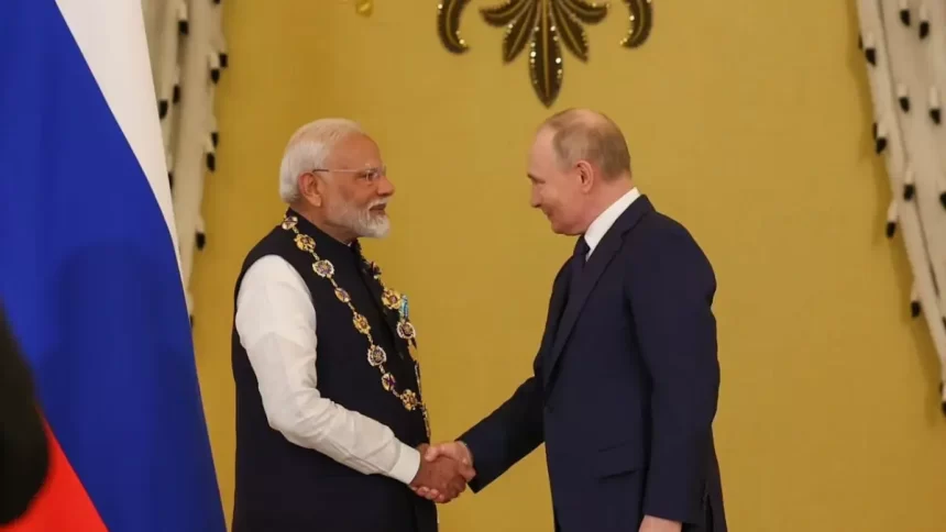 PM Modi awarded Russia’s prestigious civilian honour By President Putin