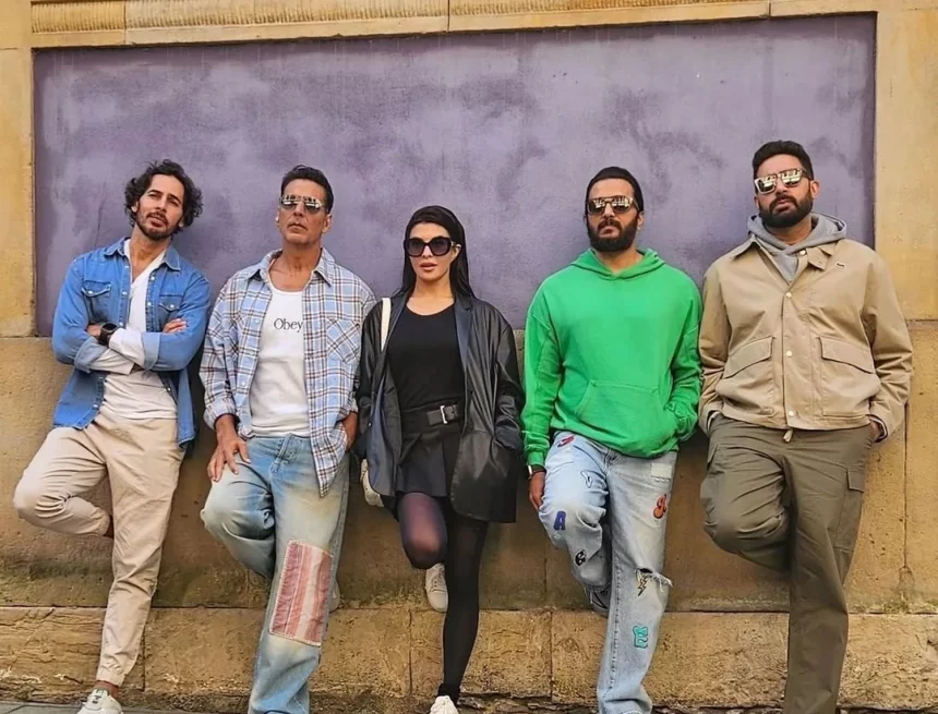 Akshay, Abhishek, Jacqueline In A BTS From Housefull 5 Akshay, Abhishek, Jacqueline In A BTS From Housefull 5