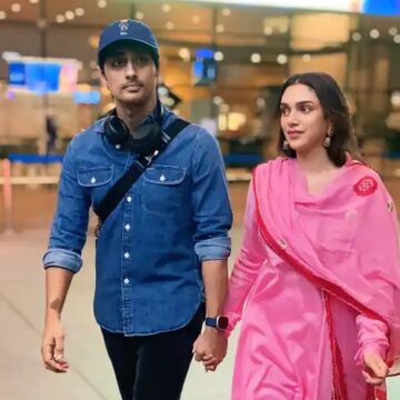 Aditi Rao & Siddharth make first public appearance after marriage