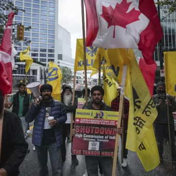 Canadian cities ‘ban protests in front of places of worship’ after Hindu temple attacks