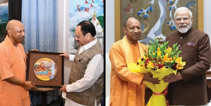 UP CM Yogi Adityanath meets PM Modi, JP Nadda in Delhi