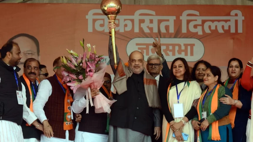 Kejriwal has turned Delhi into a garbage dump, polluted Yamuna: HM Amit Shah in Rohini rally