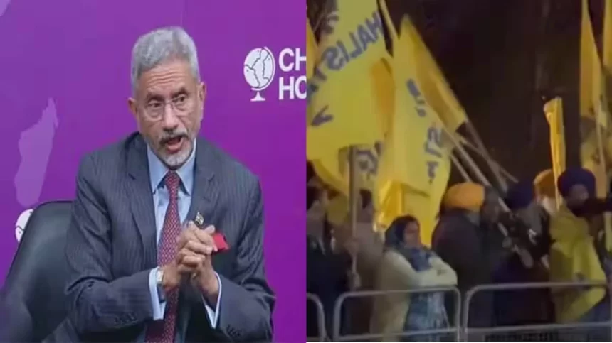 S Jaishankar’s Convoy In London, Protest By Pro Khalistan