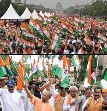 Kartavya Path awash in Tricolour as thousands turn out for ‘Tiranga Yatra’