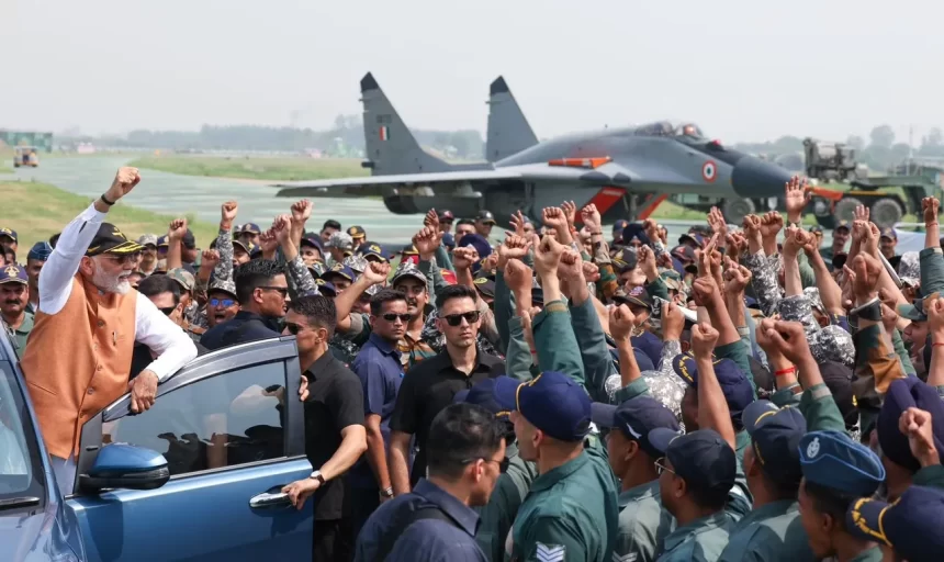 ‘India Grateful To Armed Forces’: PM Modi Visits Adampur Airbase, Meets Air Force Personnel