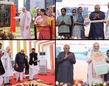 HM Amit Shah Flags Off Housing, Lakes, and Public Facilities in Ahmedabad