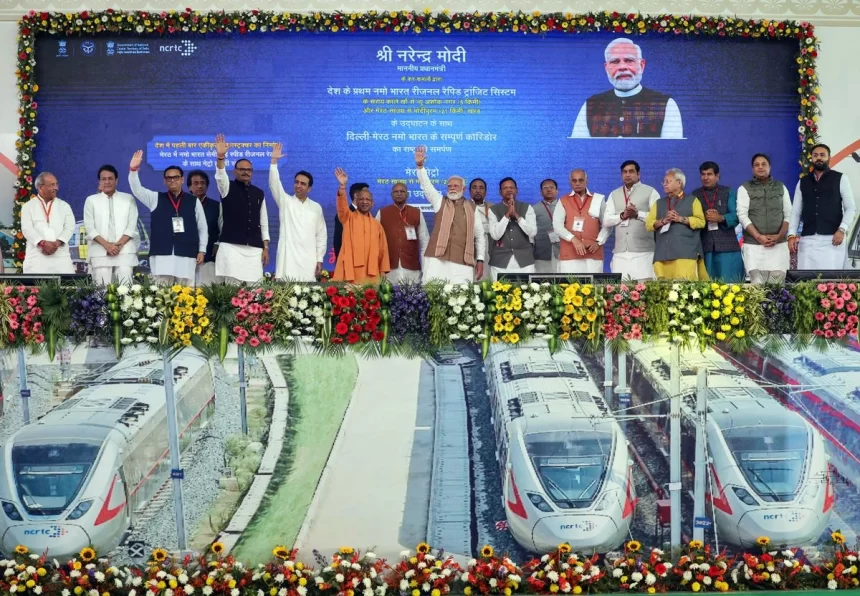 PM flagged off Meerut Metro And Namo Bharat train