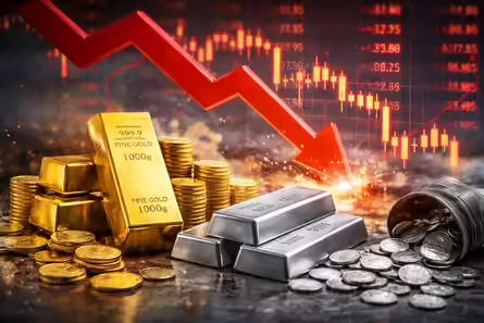 Gold rate falls 3%, silver prices crash 6% after Budget presentation