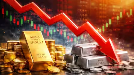 Gold falls below Rs 1.57 lakh, silver down nearly 2 percent