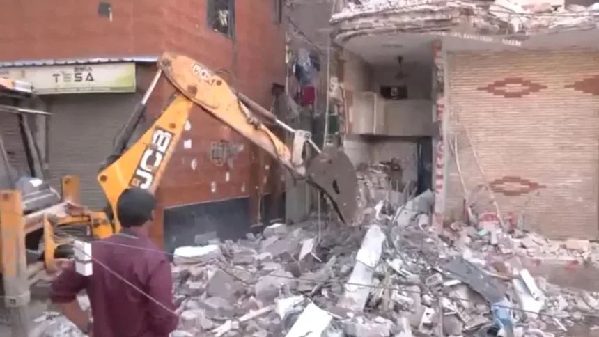 Bulldozer Action in Uttam Nagar: MCD Demolishes Illegal Portions of Accused’s House in Holi Clash Murder Case