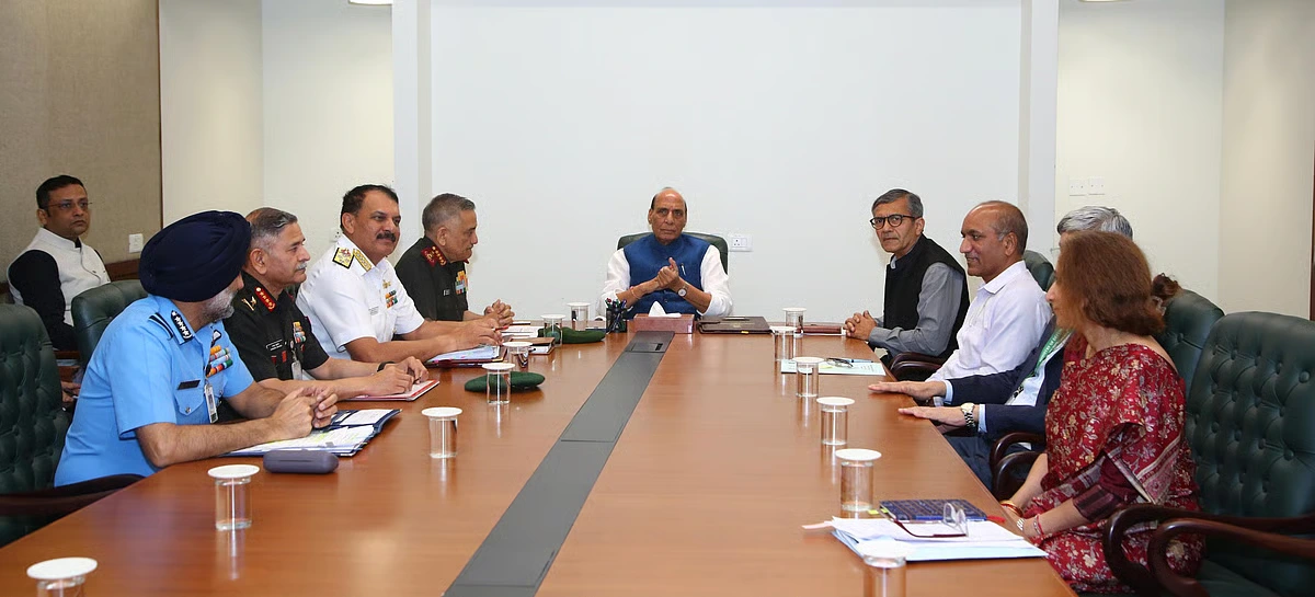 MoD Rajnath Singh Holds High-Level Defence Meet Amid West Asia War MoD Rajnath Singh Holds High-Level Defence Meet Amid West Asia War