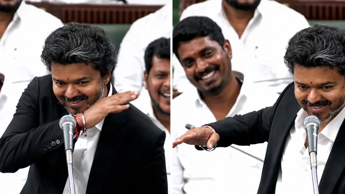 C. Joseph Vijay makes a splash on Assembly debut: Mimics Stalin, puts DMK on notice C. Joseph Vijay makes a splash on Assembly debut: Mimics Stalin, puts DMK on notice