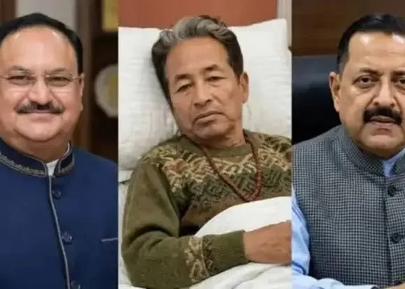 Dr. Jitendra Singh, JP Nadda meet Sonam Wangchuk at Medanta hospital