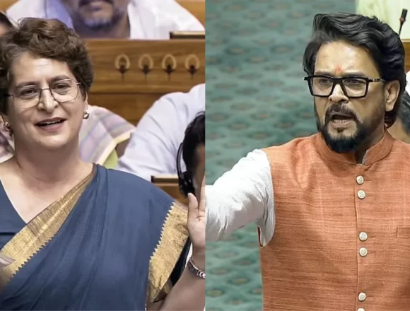 Priyanka Gandhi vs Anurag Thakur Spar Over “Cow Urine Expert” Jab At IIT Professor