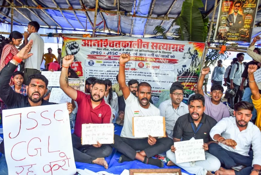 Students’ protest in Ranchi against alleged irregularities in JPSC and JSSC examinations intensifies