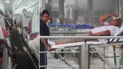 Air India Phuket-Delhi flight drops 300 feet in severe turbulence, 17 injured Air India Phuket-Delhi flight drops 300 feet in severe turbulence, 17 injured