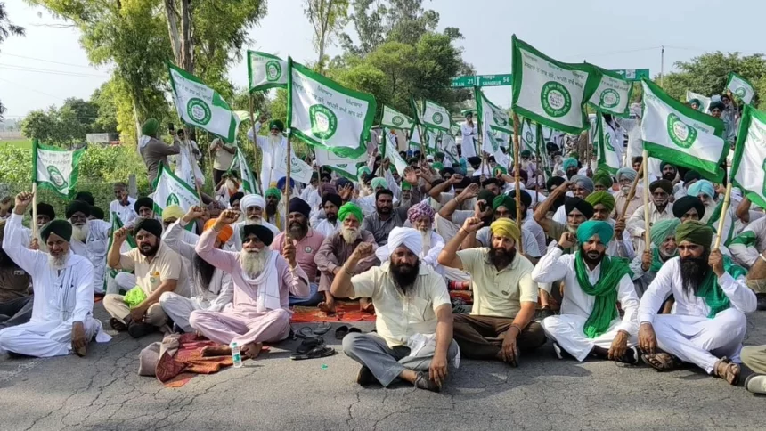 Farmers’ march to Delhi stopped at Haryana-Punjab border Farmers’ march to Delhi stopped at Haryana-Punjab border