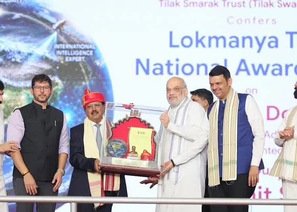 HM Amit Shah presents Lokmanya Tilak National Award 2026 to NSA Ajit Doval HM Amit Shah presents Lokmanya Tilak National Award 2026 to NSA Ajit Doval
