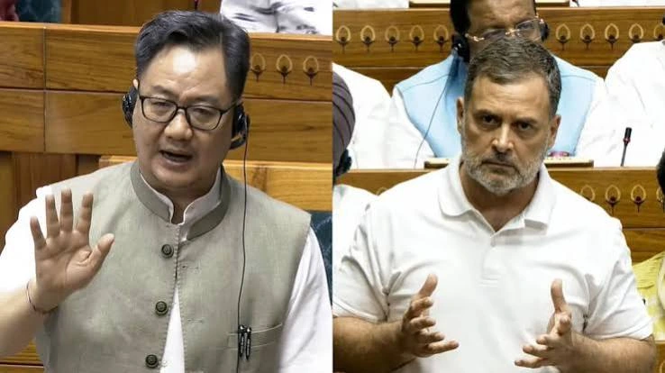 Kiren Rijiju meets LOP Rahul Gandhi to end House logjam, INC firm on stand against delimitation Kiren Rijiju meets LOP Rahul Gandhi to end House logjam, INC firm on stand against delimitation