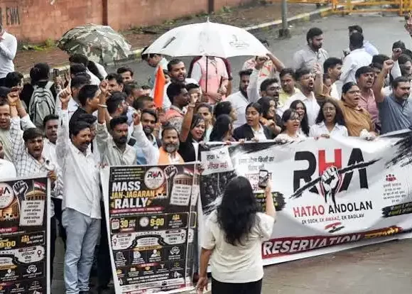 Reservation Hatao Andolan: Delhi Police detain protesters at Jantar Mantar over lack of permission