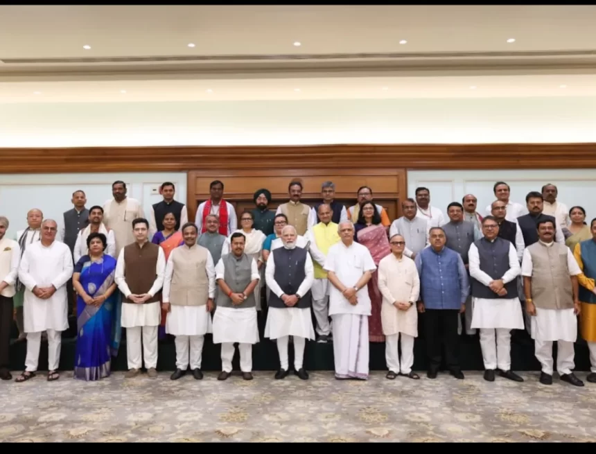 PM Hosts New NDA RS MPs Tells Them To Learn from senior MPs, stay clear of ‘Delhi intrigues’ PM Hosts New NDA RS MPs Tells Them To Learn from senior MPs, stay clear of ‘Delhi intrigues’