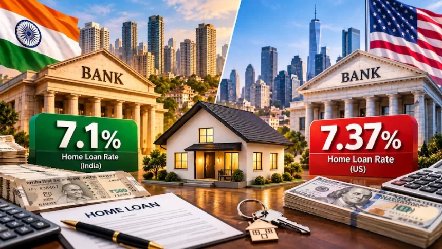India Home Loans Now CHEAPER Than US Mortgages: Historic 7.1% Vs 7.37% Reversal
