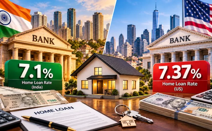 India Home Loans Now CHEAPER Than US Mortgages: Historic 7.1% Vs 7.37% Reversal India Home Loans Now CHEAPER Than US Mortgages: Historic 7.1% Vs 7.37% Reversal