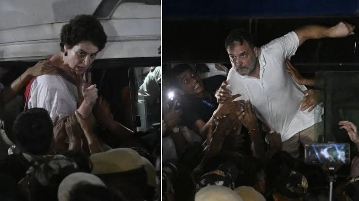 Rahul, Priyanka Gandhi Detained During Protest Against Gyanesh Kumar