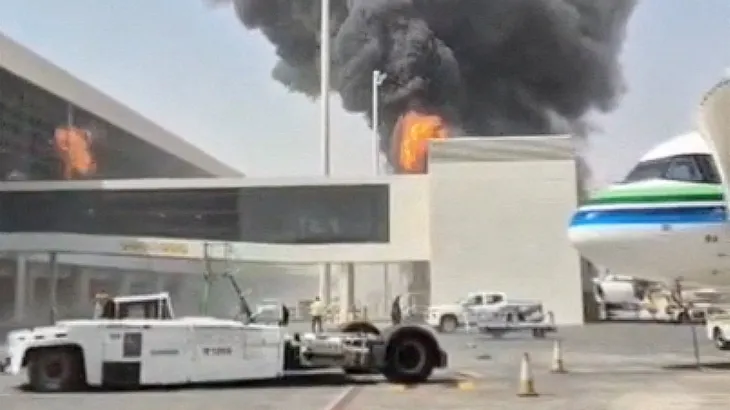 Houthis strike Aramco hours after Saudi coalition hits Sanaa oil site Houthis strike Aramco hours after Saudi coalition hits Sanaa oil site